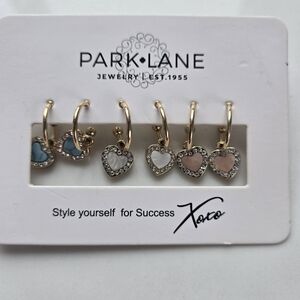 Park Lane Gold Heart Hoop Earrings Trio